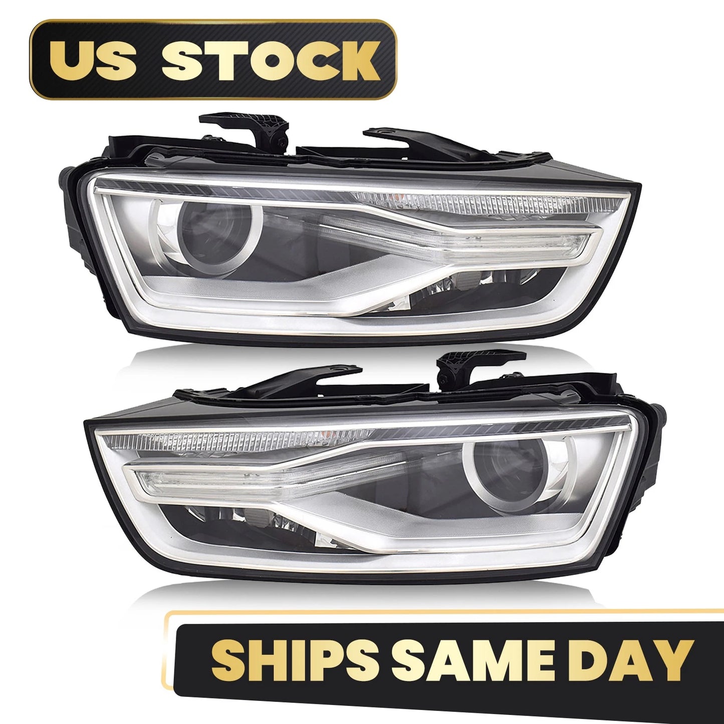 For 2016-2018 Audi Q3 HID/Xenon Headlight w/ Bulb and Ballast Left+Right Pair